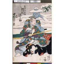 Utagawa Kunisada: 「九役ノ内本蔵 沢村源之助」「お石 中村琴糸」 - Tokyo Metro Library 