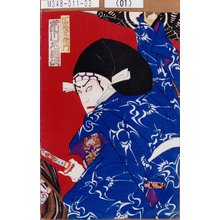 Toyohara Kunichika: 「冨樫左衛門 市川左団次」 - Tokyo Metro Library 