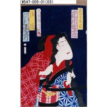 Toyohara Kunichika: 「真名子庄司 市川団十郎」「清姫 沢村訥升」 - Tokyo Metro Library 