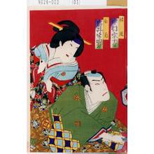 豊原国周: 「祐道 中村宗十郎」「白菊 岩井半四郎」 - 東京都立図書館