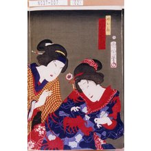 Toyohara Kunichika: 「娘お梅 尾上多賀之丞」 - Tokyo Metro Library 