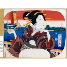 Utagawa Kunisada: 「夏 四季の内」「涼芸者美世吉乃見立」 - Tokyo Metro Library 