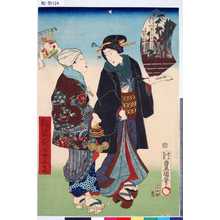 Utagawa Kunisada: 「艶姿花乃十二支」 「酉のまち」 - Tokyo Metro Library 