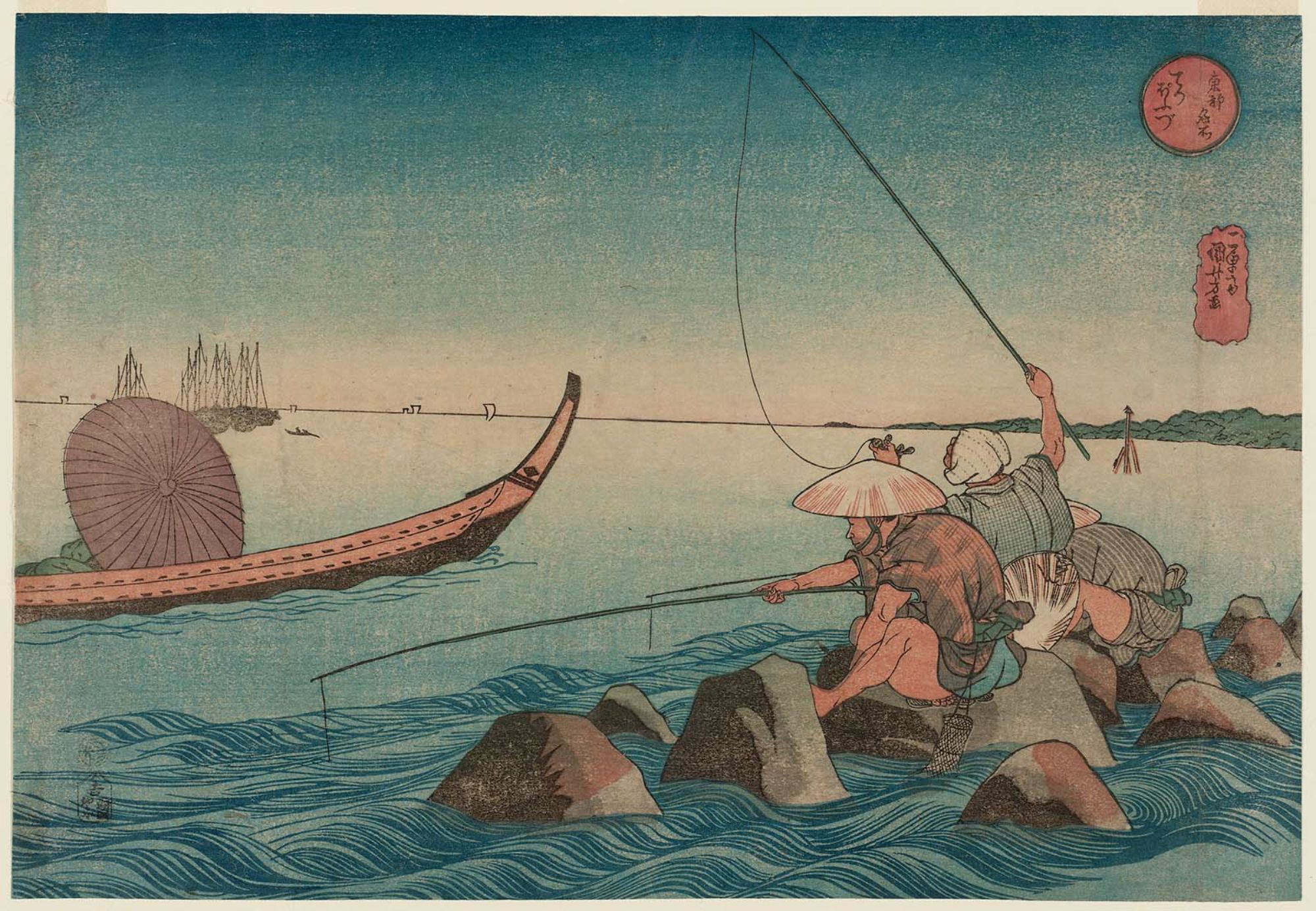 Исторически сложилось так что рыболовство всегда. Утагава Куниёси рыбы. Хокусай лодка. Рыболовный промысел в Японии. Японская гравюра Рыбак.