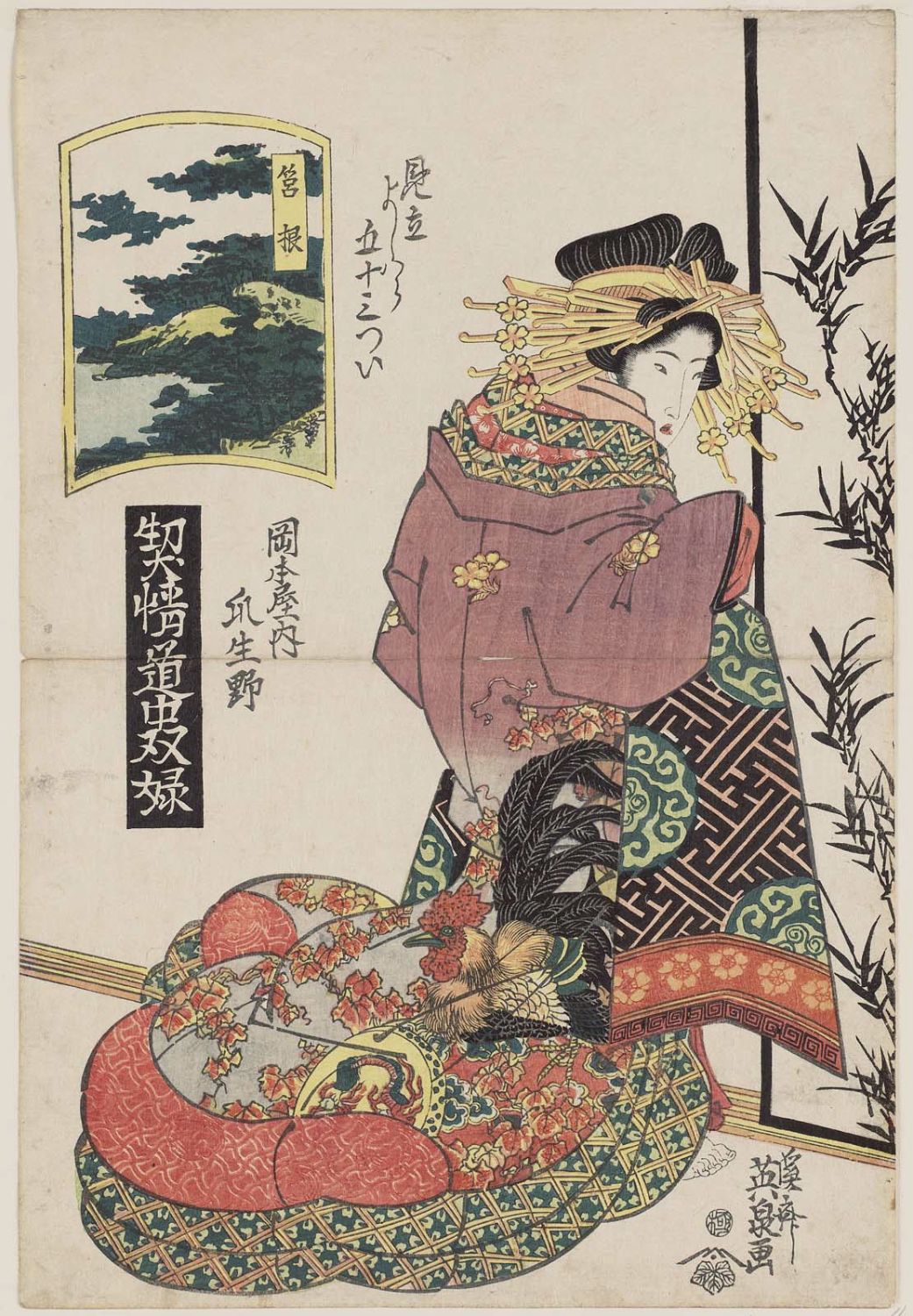 Keisai Eisen: Hakone: Uryûno of the Okamotoya, from the series A ...