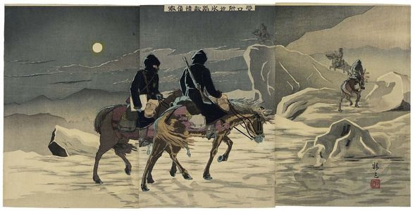 Hirakawa Seizo: Scouting Enemy Movements on Ice near Yingkou (Eikô fukin hyôtô tekijô teisatsu) - Museum of Fine Arts