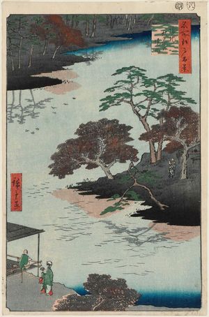 Utagawa Hiroshige: Inside Akiba Shrine, Ukeji (Ukeji Akiba no keidai), from the series One Hundred Famous Views of Edo (Meisho Edo hyakkei) - Museum of Fine Arts