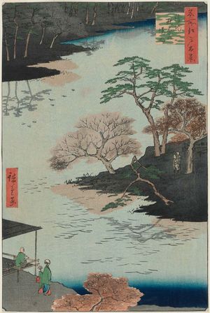 歌川広重: Inside Akiba Shrine, Ukeji (Ukeji Akiba no keidai), from the series One Hundred Famous Views of Edo (Meisho Edo hyakkei) - ボストン美術館