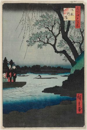 歌川広重: Oumayagashi (Oumayagashi), from the series One Hundred Famous Views of Edo (Meisho Edo hyakkei) - ボストン美術館