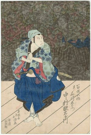 Shunkosai Hokushu: Actor Nakamura Utaemon III (Shikan) as the Farmer Gosaku, actually Ishikawa Goemon - Museum of Fine Arts