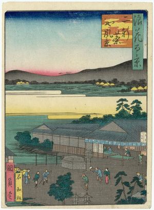 Utagawa Kunikazu: View of Two Tea Houses (Niken chaya fûkei), from the series One Hundred Views of Osaka (Naniwa hyakkei) - Museum of Fine Arts