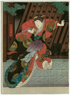 Utagawa Hirosada: Actor Arashi Rikan III as Hangakujo - Museum of Fine Arts
