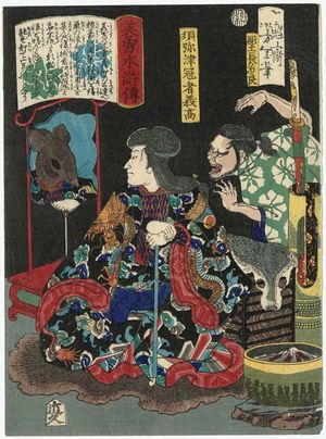 Tsukioka Yoshitoshi: Shumitsu Kanja Yoshitaka, from the series Sagas of Beauty and Bravery (Biyû Suikoden) - Museum of Fine Arts