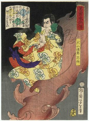 Tsukioka Yoshitoshi: Inuyama Dôsetsu Tadatomo, from the series Sagas of Beauty and Bravery (Biyû Suikoden) - Museum of Fine Arts