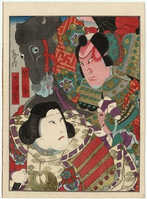 Kinoshita Hironobu I: Actors as Kumagai (R) and Atsumori (L) - Museum of Fine Arts