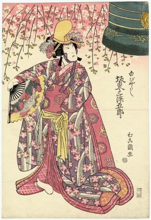 Toyokawa Hikokuni: Actor Bandô Mitsugorô III as a Shirabyôshi Dancer - Museum of Fine Arts