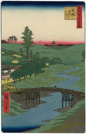 Utagawa Hiroshige: Furukawa River, Hiroo (Hiroo Furukawa), from the series One Hundred Famous Views of Edo (Meisho Edo hyakkei) - Museum of Fine Arts