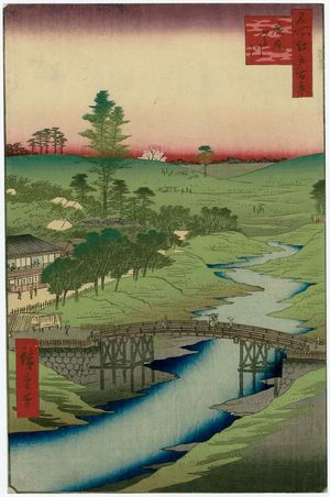Utagawa Hiroshige: Furukawa River, Hiroo (Hiroo Furukawa), from the series One Hundred Famous Views of Edo (Meisho Edo hyakkei) - Museum of Fine Arts