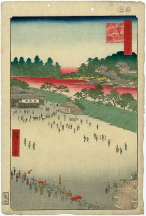 歌川広重: Yatsukôji, Inside Suijikai Gate (Suijikai-uchi Yatsukôji), from the series One Hundred Famous Views of Edo (Meisho Edo hyakkei) - ボストン美術館