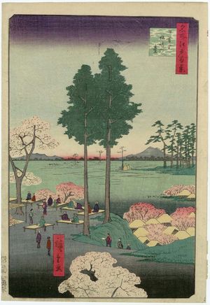 Utagawa Hiroshige: Suwa Bluff, Nippori (Nippori Suwanodai), from the series One Hundred Famous Views of Edo (Meisho Edo hyakkei) - Museum of Fine Arts