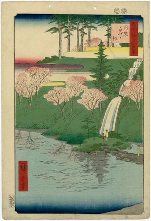 Utagawa Hiroshige: Chiyogaike Pond, Meguro (Meguro Chiyogaike), from the series One Hundred Famous Views of Edo (Meisho Edo hyakkei) - Museum of Fine Arts