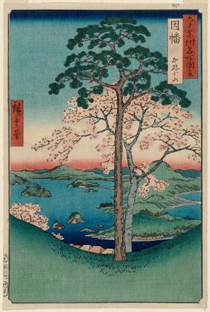 Utagawa Hiroshige: Inaba Province: Karo, Koyama (Inaba, Karo, Koyama), from the series Famous Places in the Sixty-odd Provinces [of Japan] ([Dai Nihon] Rokujûyoshû meisho zue) - Museum of Fine Arts