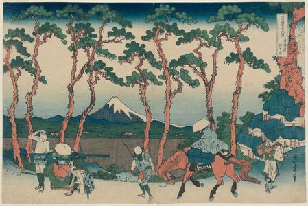 Katsushika Hokusai: Hodogaya on the Tôkaidô (Tôkaidô Hodogaya), from the series Thirty-six Views of Mount Fuji (Fugaku sanjûrokkei) - Museum of Fine Arts