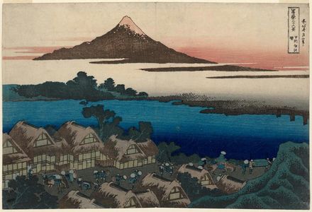 葛飾北斎: Dawn at Isawa in Kai Province (Kôshû Isawa no akatsuki), from the series Thirty-six Views of Mount Fuji (Fugaku sanjûrokkei) - ボストン美術館