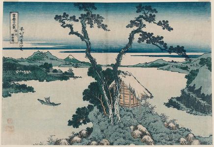 Katsushika Hokusai: Lake Suwa in Shinano Province (Shinshû Suwa-ko), from the series Thirty-six Views of Mount Fuji (Fugaku sanjûrokkei) - Museum of Fine Arts