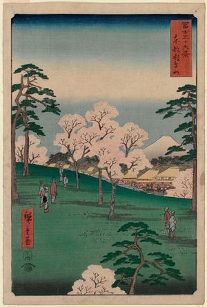 歌川広重: Asuka Hill in Edo (Tôto Asukayama), from the series Thirty-six Views of Mount Fuji (Fuji sanjûrokkei) - ボストン美術館
