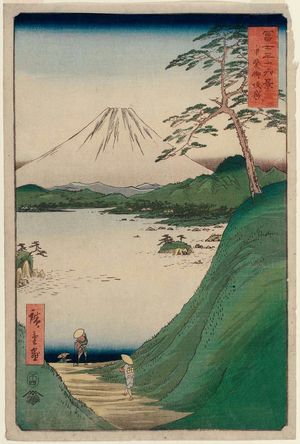 Utagawa Hiroshige: Misaka Pass in Kai Province (Kai Misaka-goe), from the series Thirty-six Views of Mount Fuji (Fuji sanjûrokkei) - Museum of Fine Arts