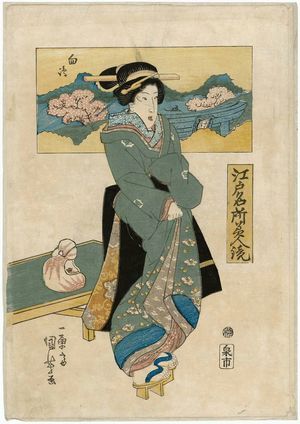 Utagawa Kuniyoshi: Mukôjima, from the series Mirror of Beauties at Famous Places in Edo (Edo meisho bijin kagami) - Museum of Fine Arts