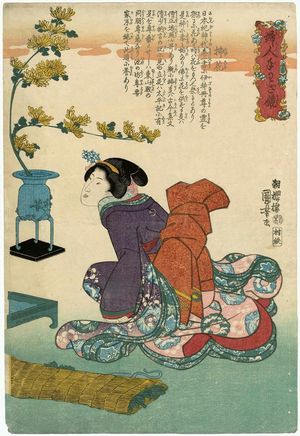 Utagawa Kuniyoshi, 歌川国芳 (Utagawa Kuniyoshi)による浮世絵「Fujin tewaza kagami:」