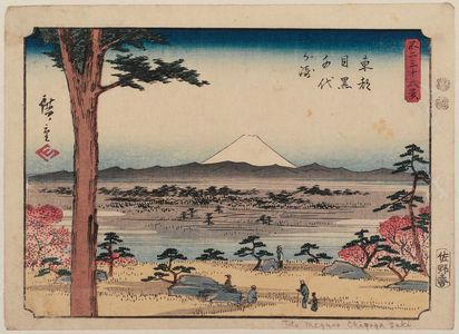 Utagawa Hiroshige: Chiyo Point at Meguro in Edo (Tôto Meguro Chiyo-ga-saki), from the series Thirty-six Views of Mount Fuji (Fuji sanjûrokkei) - Museum of Fine Arts