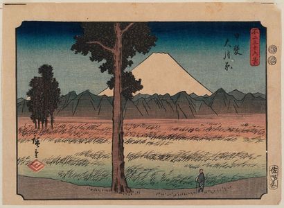 Utagawa Hiroshige: Ôtsuki Plain in Kai Province (Kai Ôtsukihara), from the series Thirty-six Views of Mount Fuji (Fuji sanjûrokkei) - Museum of Fine Arts