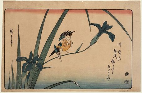 Utagawa Hiroshige: Kingfisher and Iris - Museum of Fine Arts