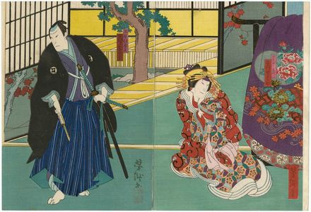 Japanese Print "Actors" by Utagawa Yoshitaki, 歌川芳滝 (Ichiyôsai Yoshitaki)