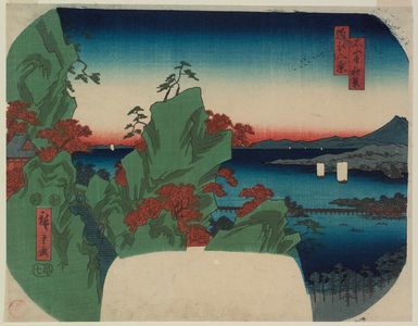 Utagawa Hiroshige: Autumn Scene at Ishiyama Temple (Ishiyama shûkei), from the series Eight Views of Ômi (Ômi hakkei) - Museum of Fine Arts