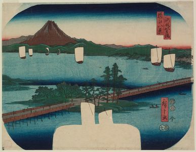 Utagawa Hiroshige: Long Bridge at Seta (Seta no nagahashi), from the series Eight Views of Ômi (Ômi hakkei) - Museum of Fine Arts