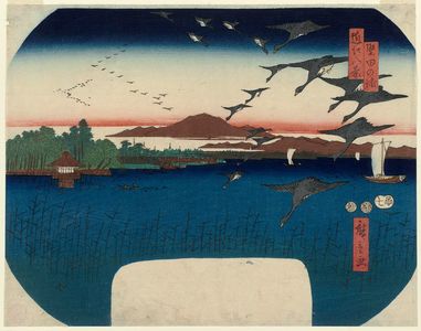 歌川広重: The Bay of Katada (Katada no ura), from the series Eight Views of Ômi (Ômi hakkei) - ボストン美術館