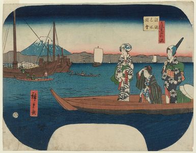 Japanese Print "Kuroto Bay in Kazusa Province (Kazusa Kuroto no ura), from the series Views of Famous Places in the Provinces (Shokoku meisho zue)" by Utagawa Hiroshige, 歌川広重 (Utagawa Hiroshige I)