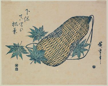 Utagawa Hiroshige: Maple Leaves at Mama in Shimôsa Province (Shimôsa Mama no fûyô) - Museum of Fine Arts