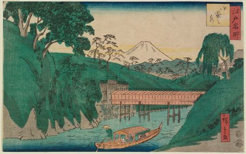 二歌川広重: Ochanomizu, from the series Famous Places in Edo (Edo meisho) - ボストン美術館