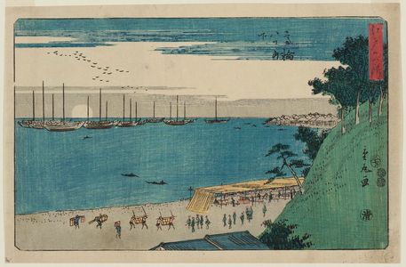 Estampe japonaise "Below Yatsuyama in Takanawa (Takanawa Yatsuyama shita), from the series Famous Places in Edo (Edo meisho)" par Utagawa Shigemaru