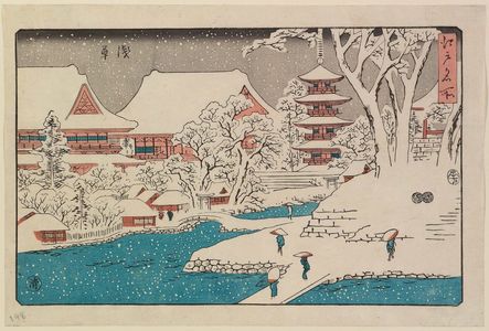 Utagawa Shigemaru创作的日本版画《Asakusa, from the series Famous Places in Edo (Edo meisho)》