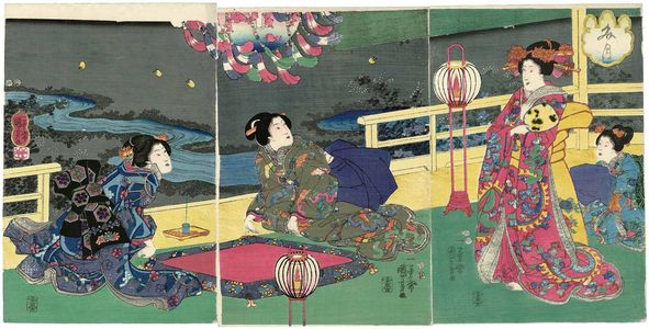 Utagawa Kuniyoshi: The Seventh Month (Fumizuki) - Museum of Fine Arts