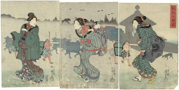 Utagawa Kuniyoshi: Morning Mist at Komagata (Komagata no asagiri) - Museum of Fine Arts