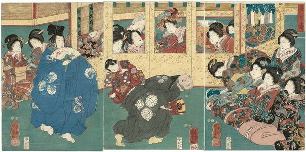Utagawa Kuniyoshi: New Year Felicitations (Haru no kotobuki) - Museum of Fine Arts