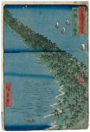 Utagawa Hiroshige: Tango Province: Ama no hashidate (Tango, Ama no hashidate), from the series Famous Places in the Sixty-odd Provinces [of Japan] ([Dai Nihon] Rokujûyoshû meisho zue) - Museum of Fine Arts