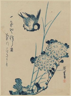 歌川広重: Bird and Chrysanthemums - ボストン美術館